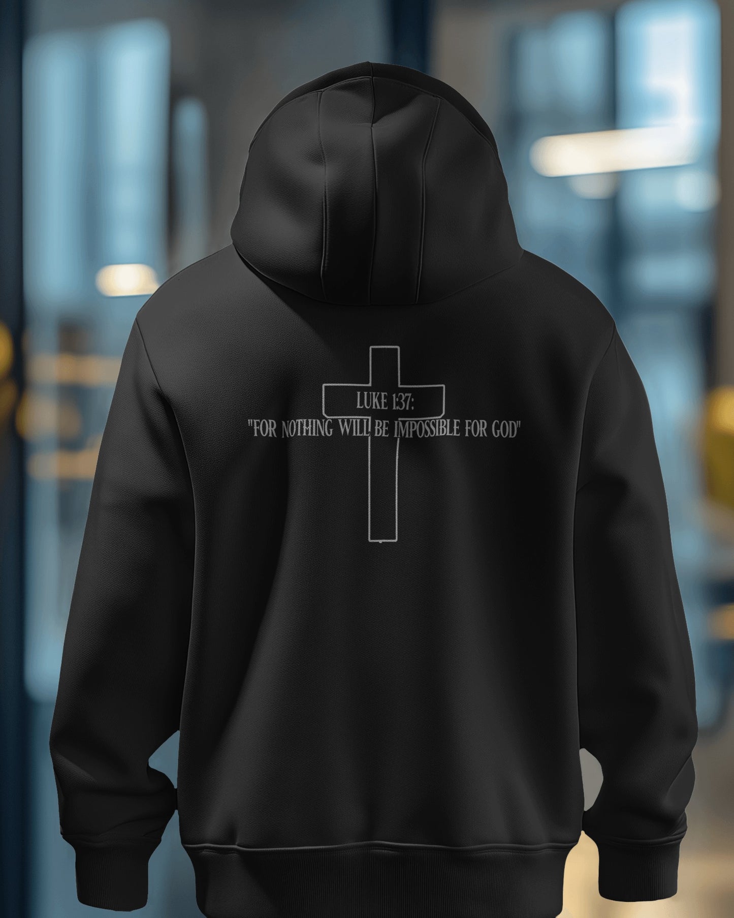 Luke 1:37 says, "For nothing will be impossible with God" Hoodie Unisex