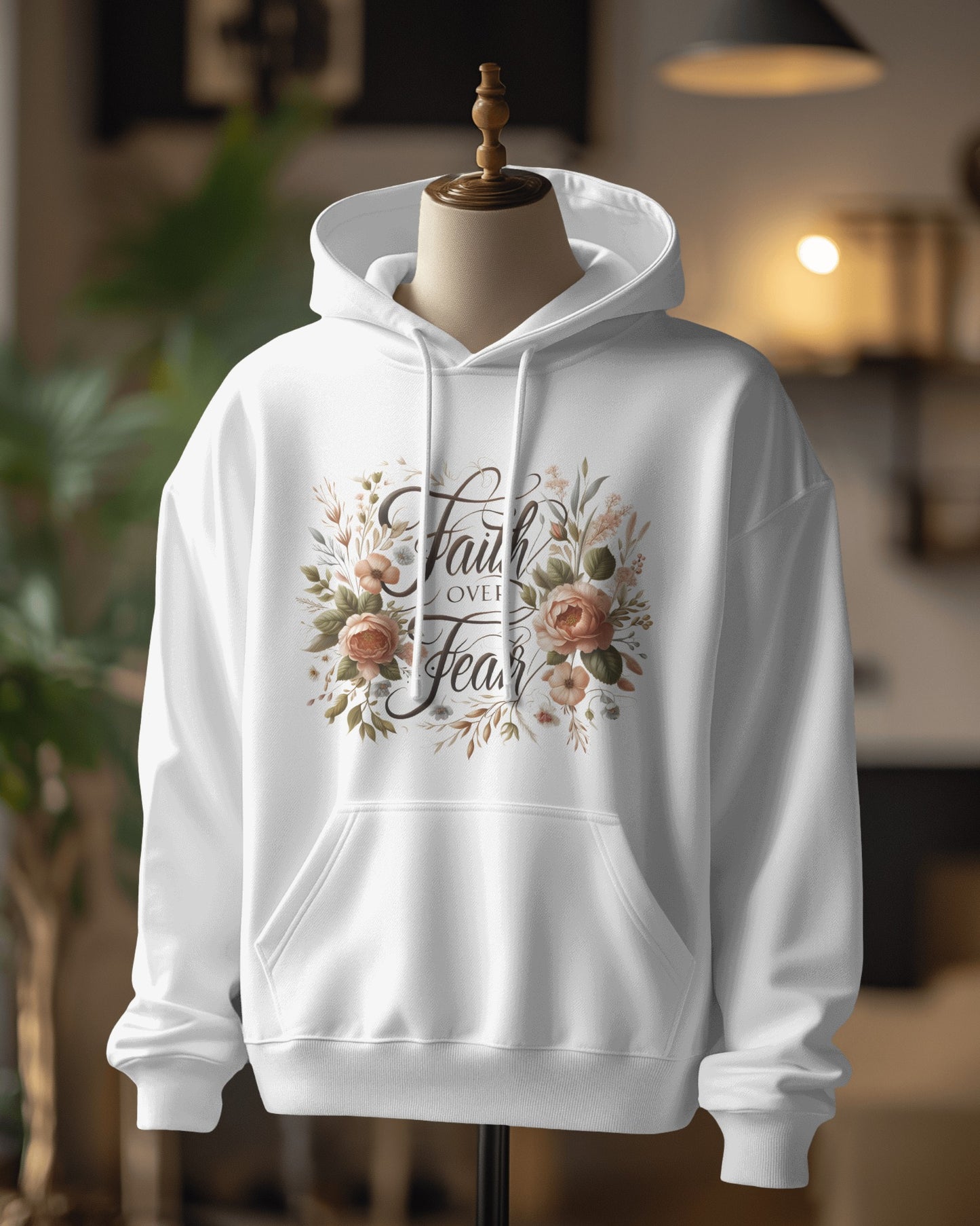 Faith Over Fear Flower Hoodie