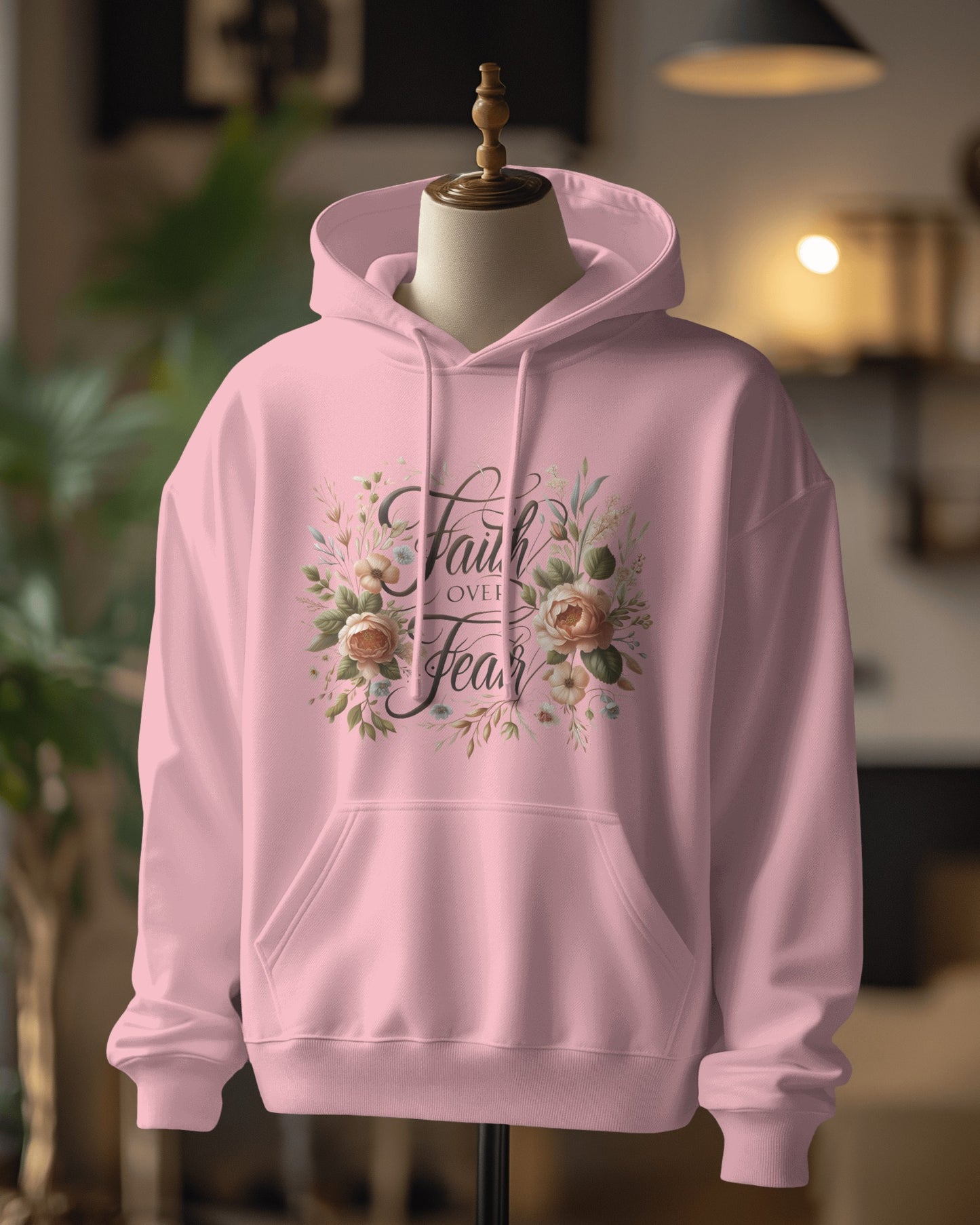 Faith Over Fear Flower Hoodie