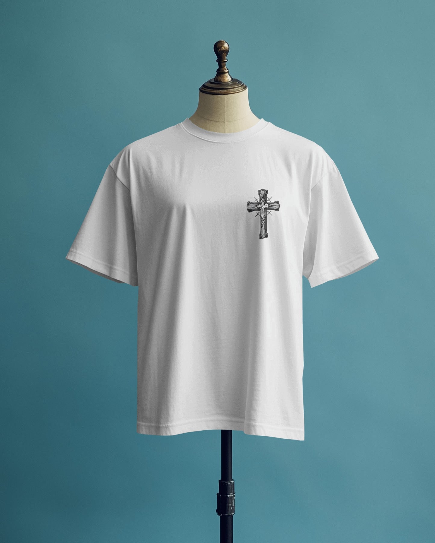 Peter 5:7 says, "Casting all your anxieties on him, because he cares for you" T-Shirt