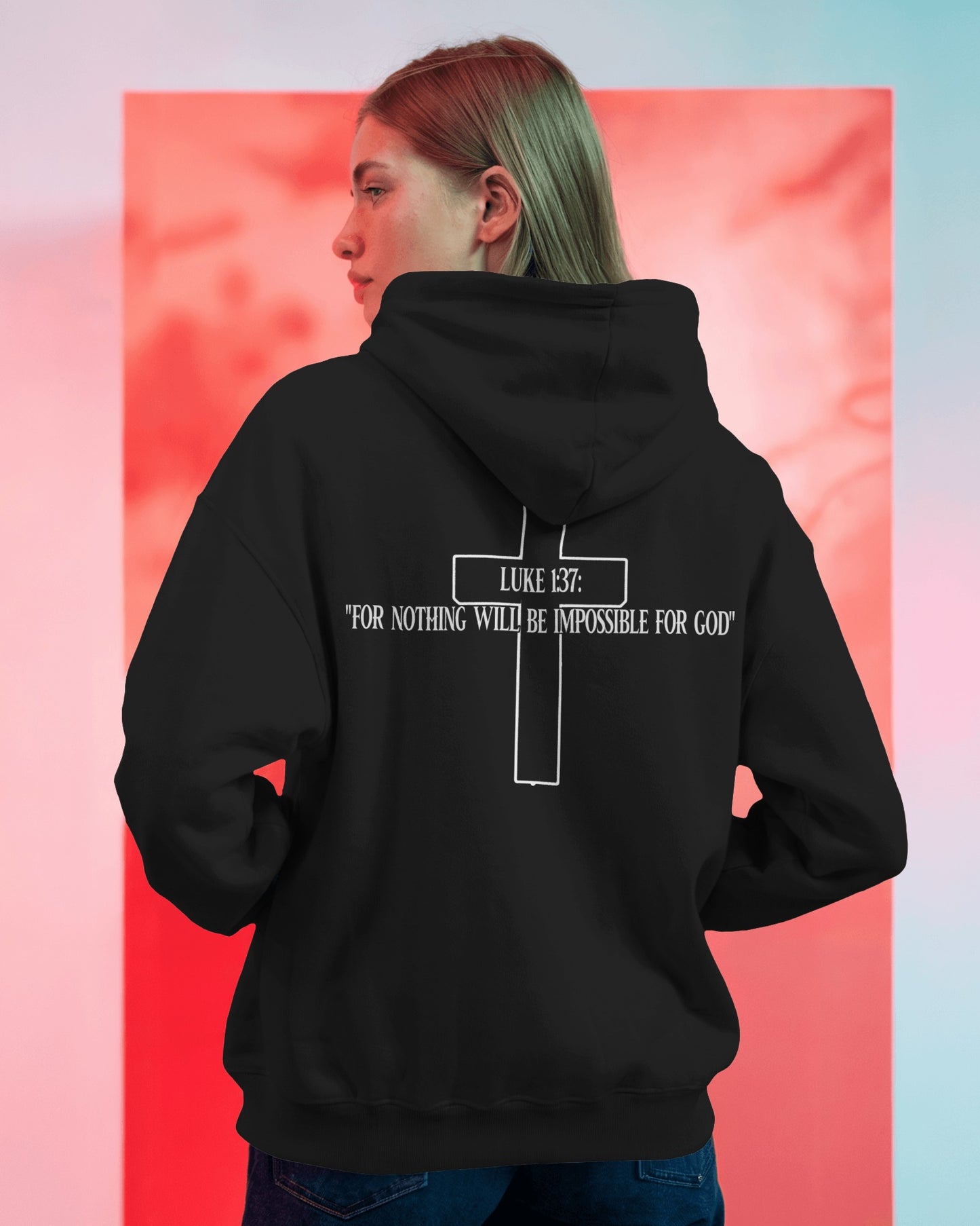 Luke 1:37 says, "For nothing will be impossible with God" Hoodie Unisex